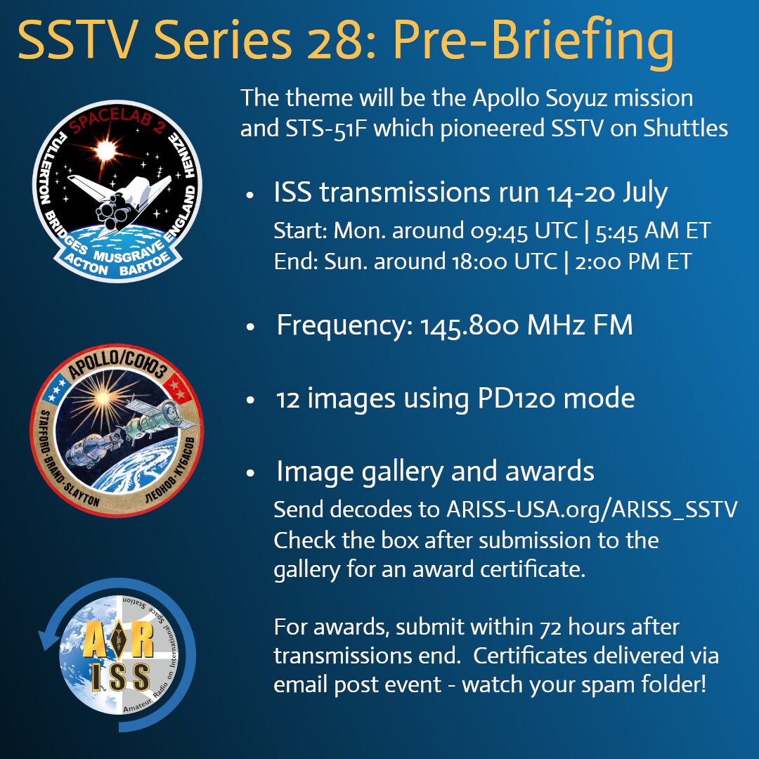 Series 28 Flyer for upcoming SSTV Event